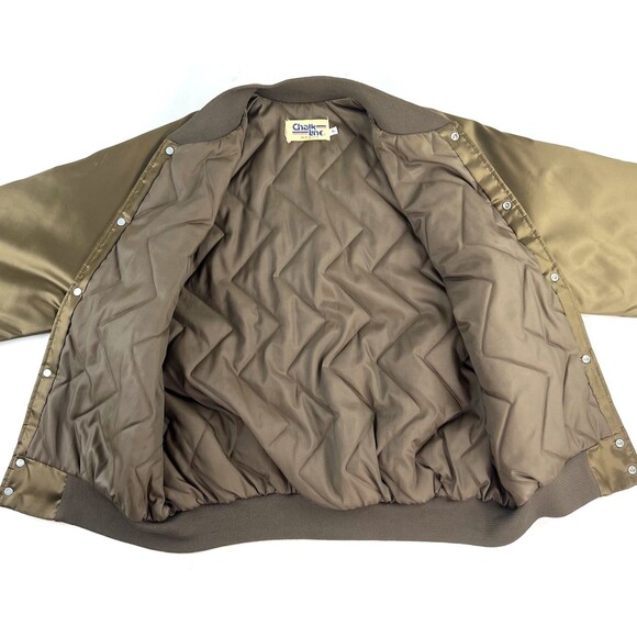 VTG Cleveland Browns Chalk Line Satin Snap Up Bomber Jacket USA Made Mens Sz XL - Picture 5 of 11
